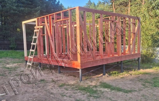 4 Каркасный дом Д–19, 6x6 м, 36 М², Тульская область, Заокский район, КП Наткино (1)